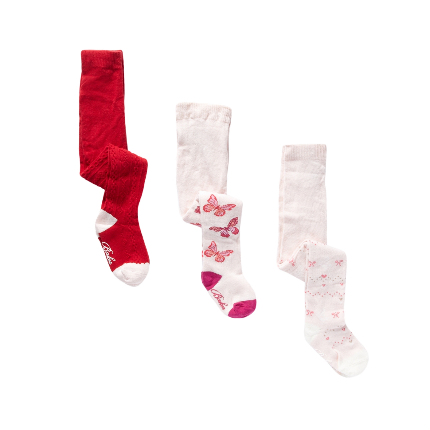 Baker by Ted Baker Designer babys gift set of three tights