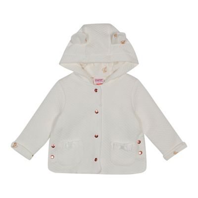 Baker by Ted Baker - Baby girls' white quilted hooded jacket
