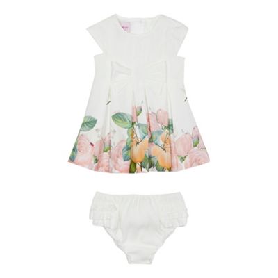 Baker by Ted Baker - Baby girls' pale green rose print dress