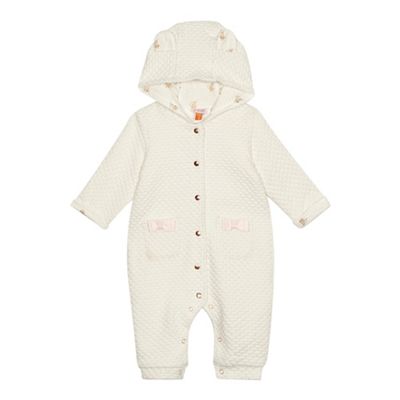Baker by Ted Baker - Baby girls' cream textured snuggle suit