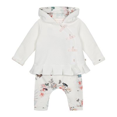 Baker by Ted Baker - Baby girls' white jacket, bodysuit and leggings set