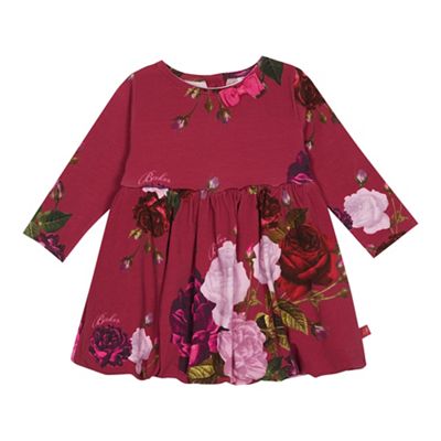 Baker by Ted Baker - Girls' dark rose floral print dress