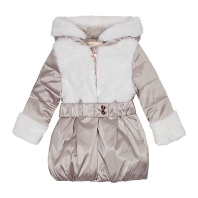 Baker by Ted Baker - Girls' Pink Faux Fur Trim Coat