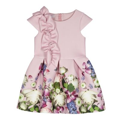 Baker By Ted Baker Girls Light Pink Ruffle Sash Dress