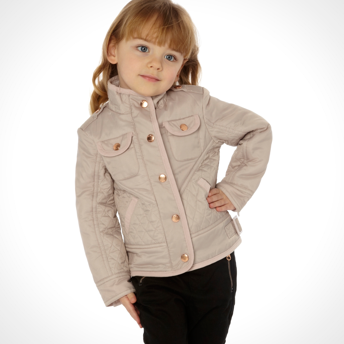 Baker by Ted Baker Girls natural quilted jacket