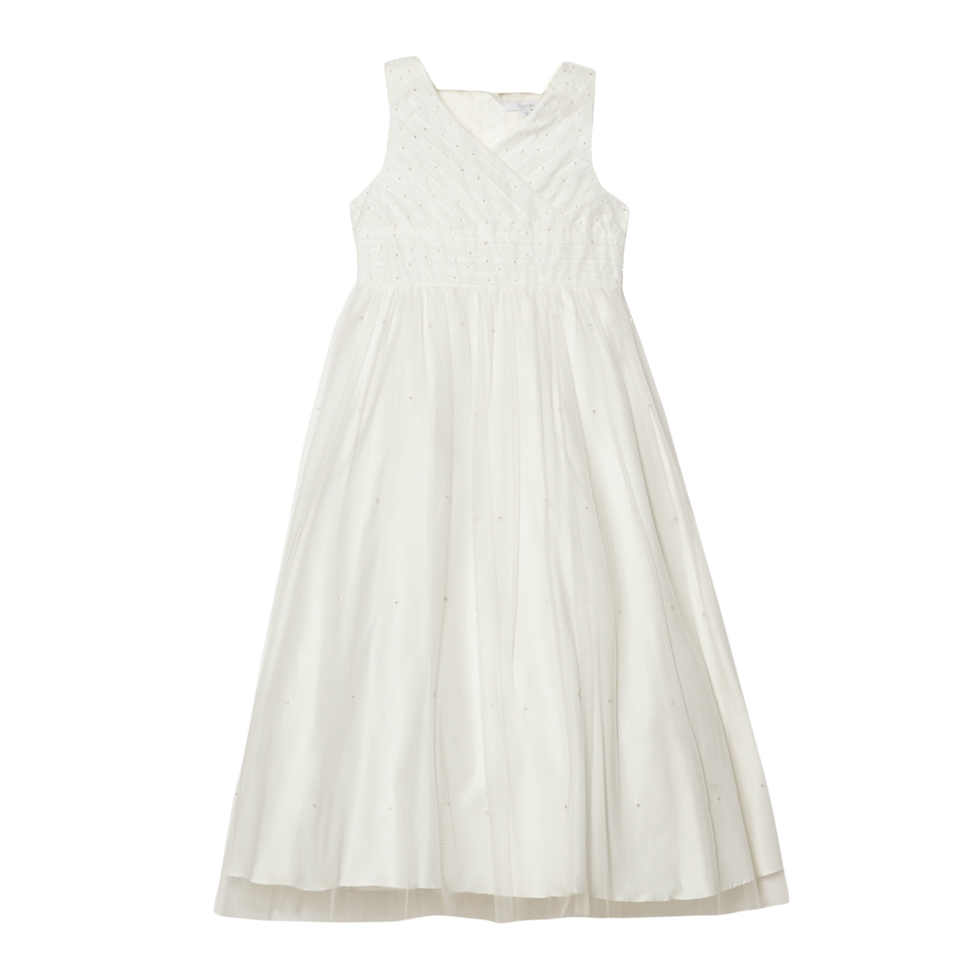 Tigerlily Girls ivory beaded mesh occasion dress