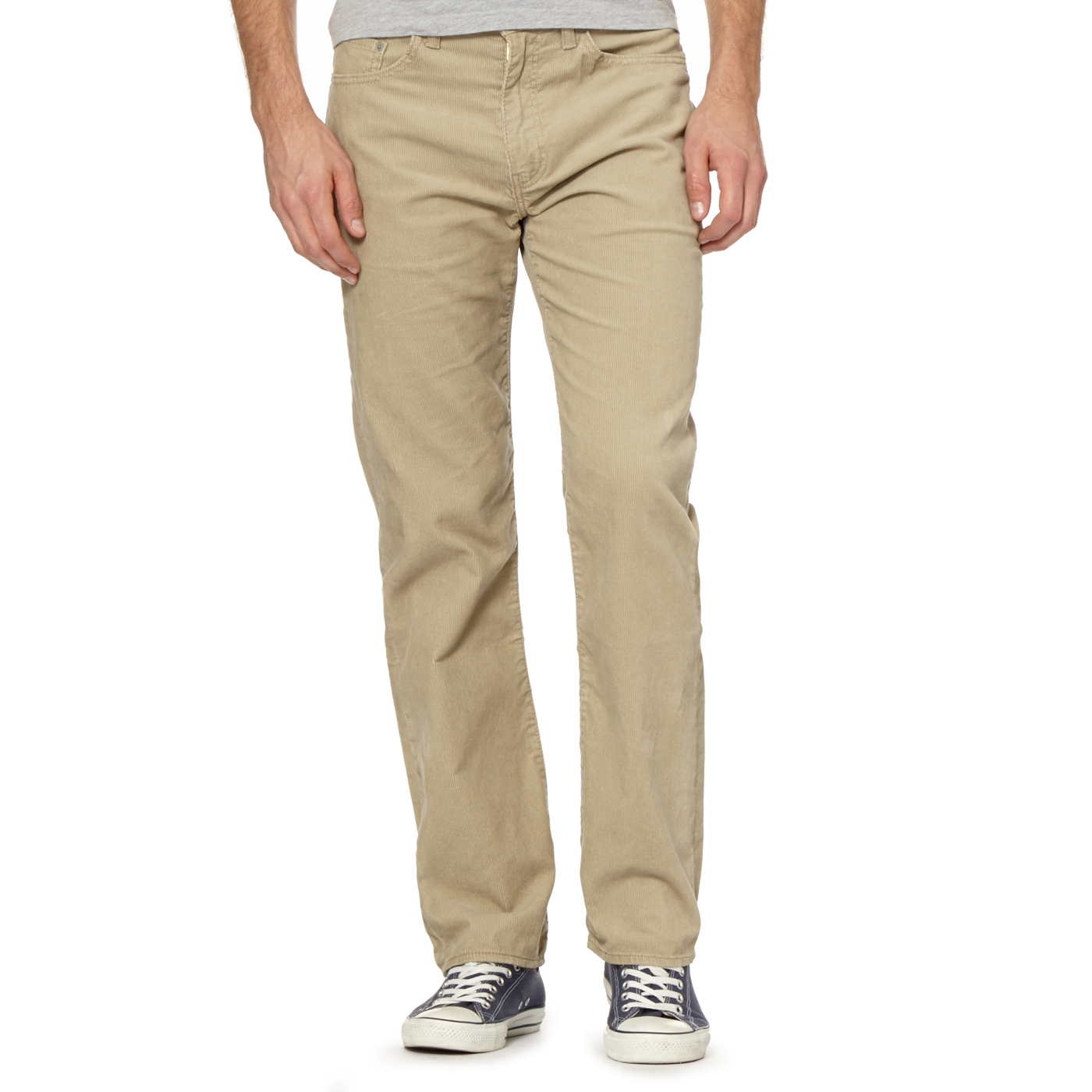 Levis 751 beige cord trousers on PopScreen