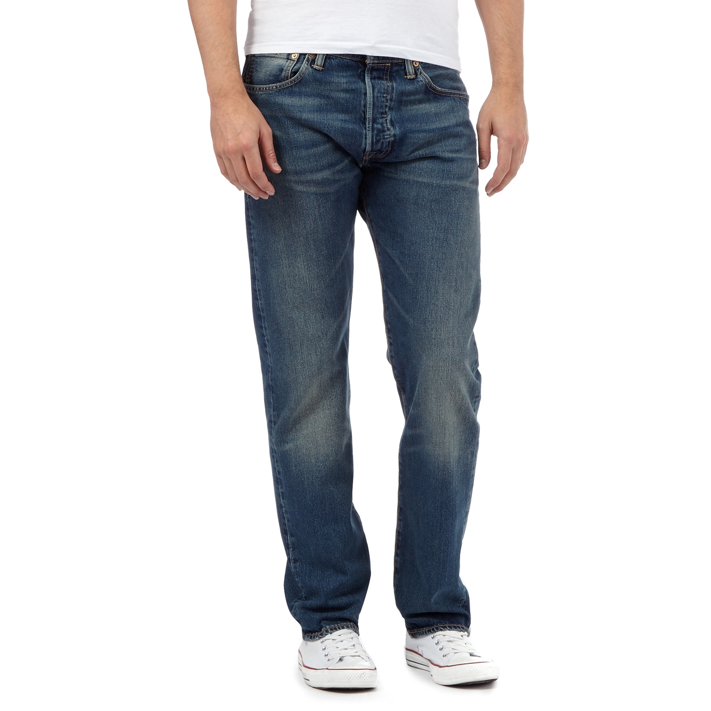 Levis Levis® 501 hook mid blue straight leg jeans