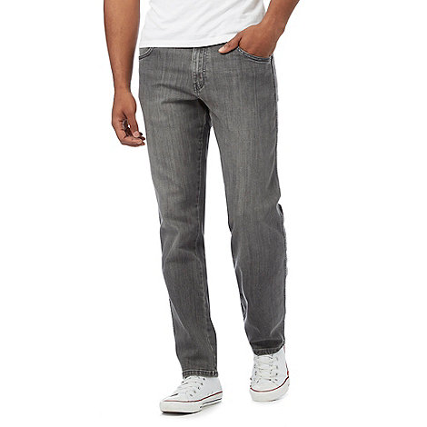 Wrangler Grey 'Texas Graze' advanced comfort straight leg jeans | Debenhams