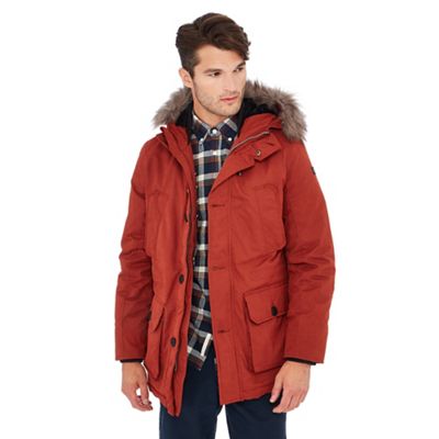 Racing Green - Orange down filled parka