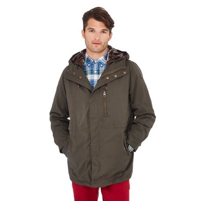 Racing Green - Big and tall khaki removable lining parka