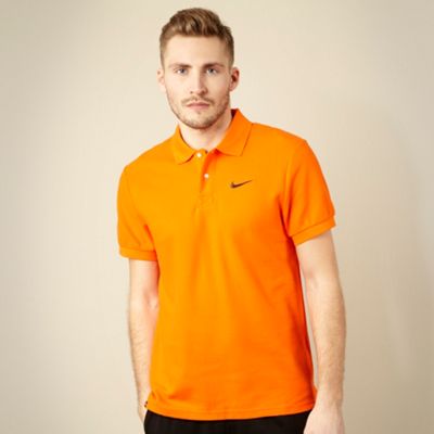 Nike Orange pique polo shirt  