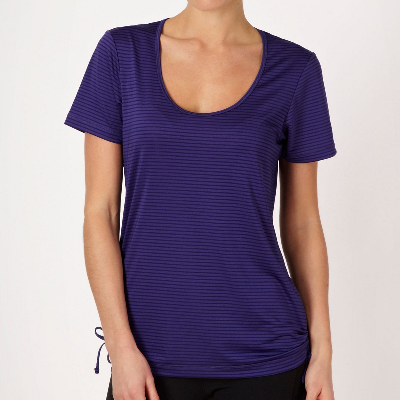 XPG by Jenni Falconer Dark purple textured striped training t shirt