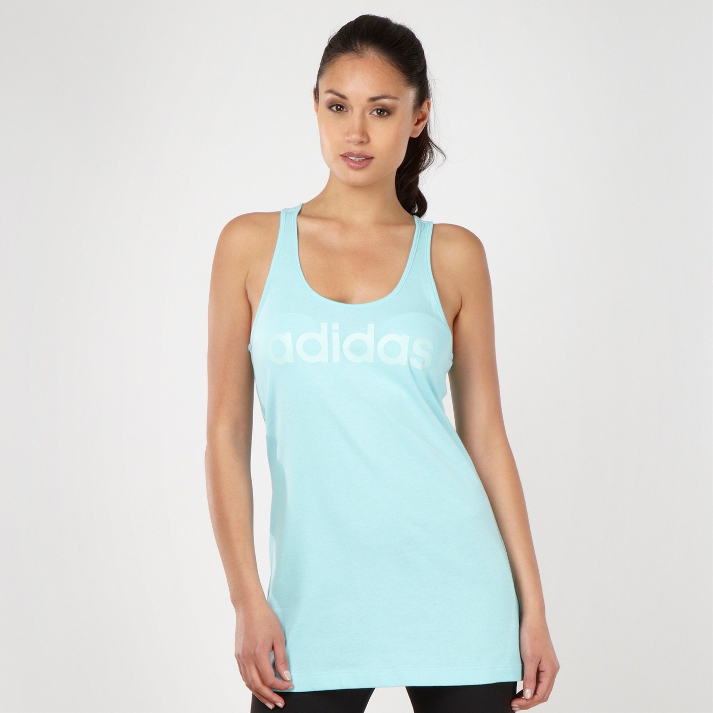 adidas Adidas light blue logo tank top