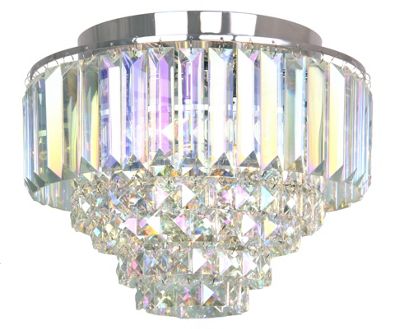 Debenhams Chrome And Crystal Florence Flush Ceiling Light