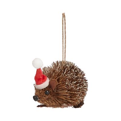 Debenhams - Brown hedgehog tree decoration