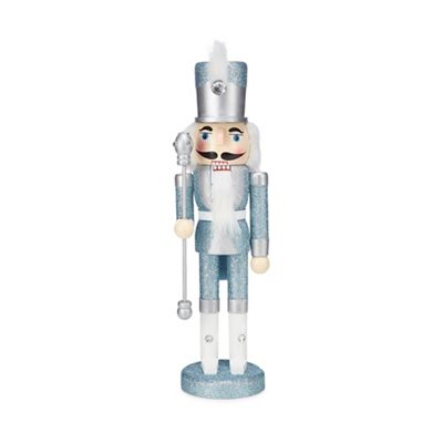 Debenhams - Silver glitter nutcracker ornament