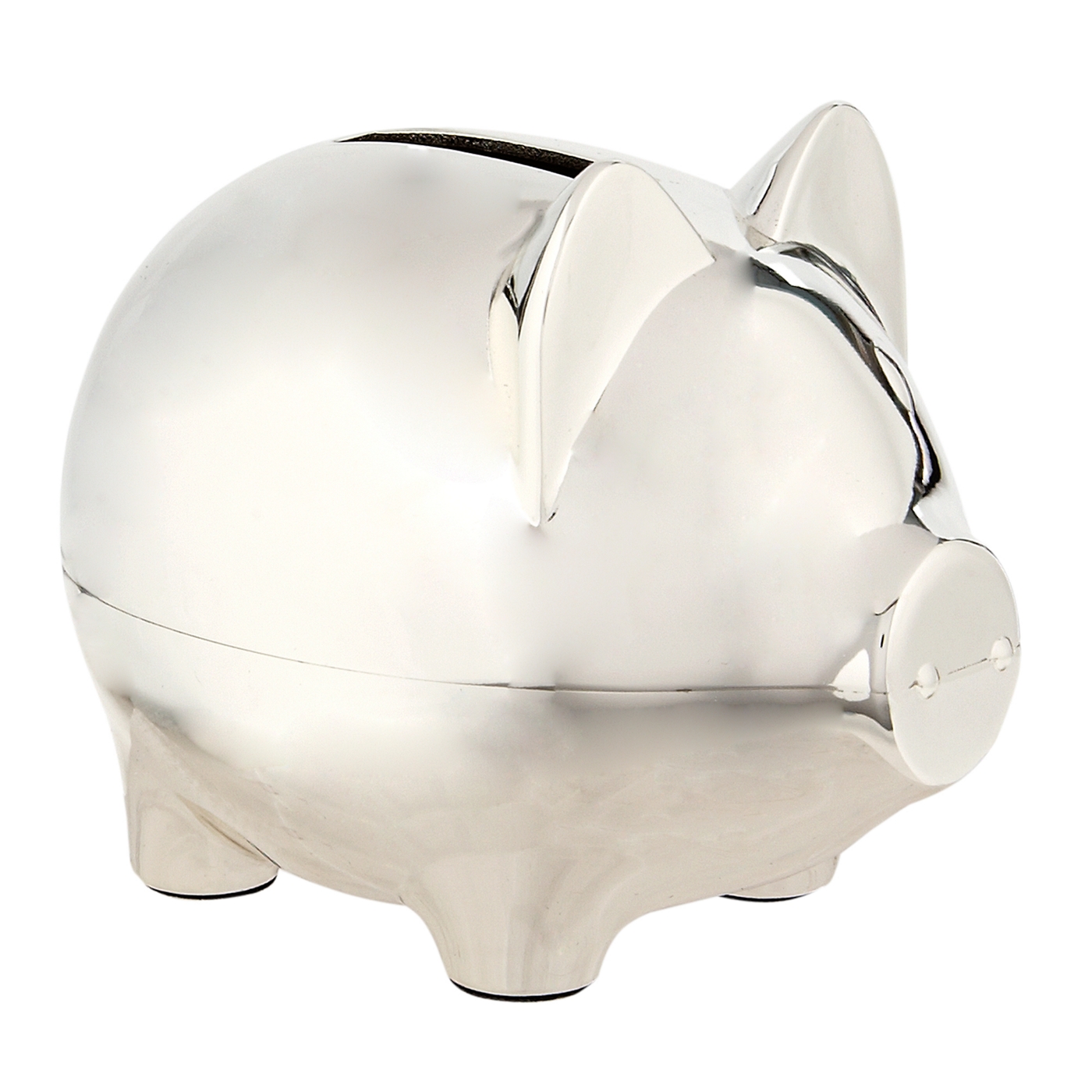 J by Jasper Conran Silver plated pig money box