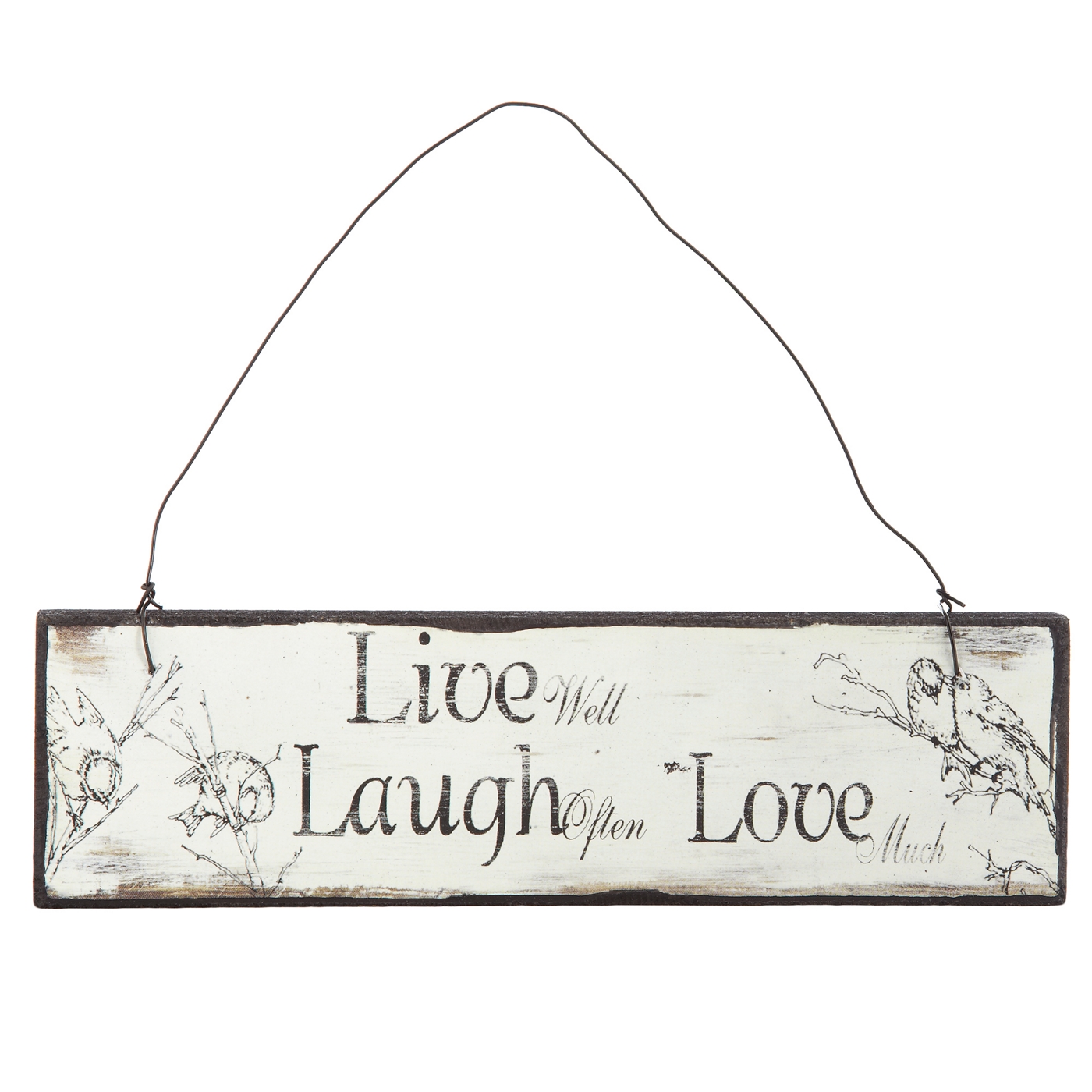 Heaven Sends Off white Live Laugh Love home hanging sign