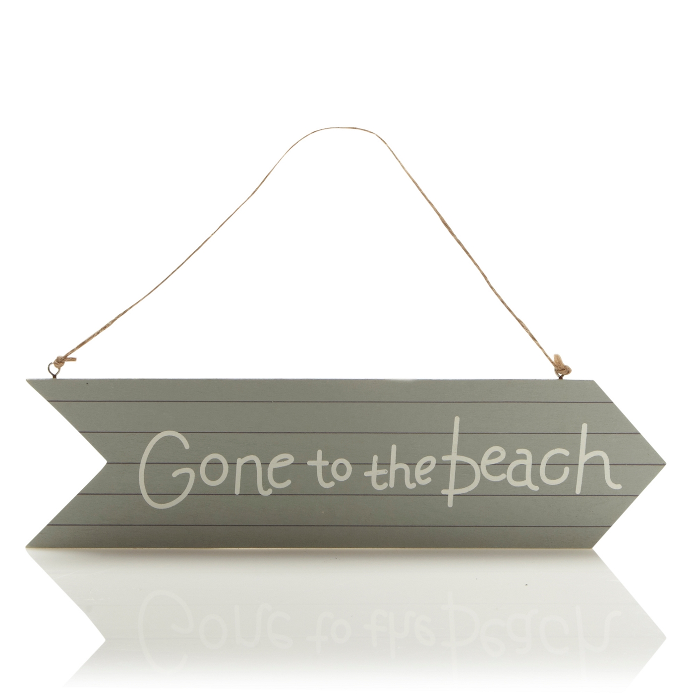 Gisela Graham Grey Gone to the Beach hanging sign