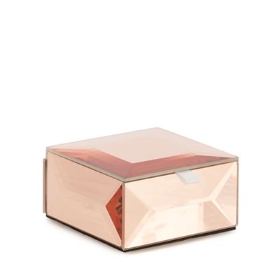 Star by Julien Macdonald - Small rose gold bevelled glass trinket box