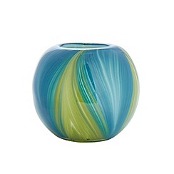 Butterfly Home by Matthew Williamson - Blue and green swirl bowl vase