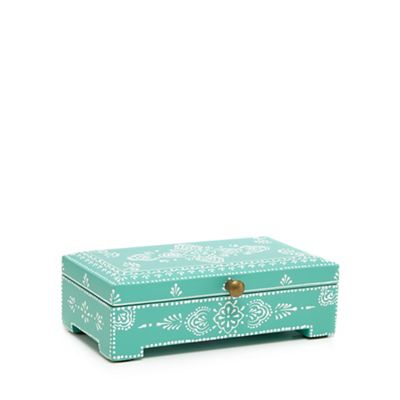 Butterfly Home by Matthew Williamson - Large turquoise henna print box