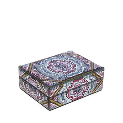 Butterfly Home by Matthew Williamson - Multi-coloured 'Mia' medium glass keepsake box
