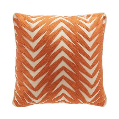 Home Collection - Orange woven pattern cotton cushion