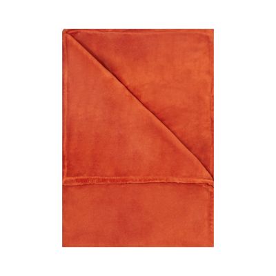 Home Collection Basics - Orange fleece throw