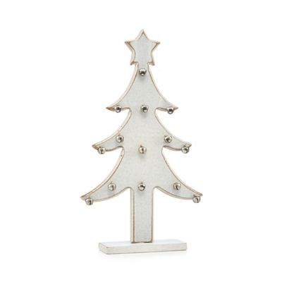 Debenhams - White Christmas trees with bells