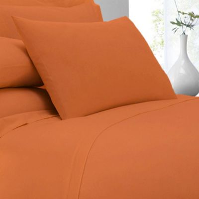 Home Collection - Orange cotton rich percale Standard pillow case pair
