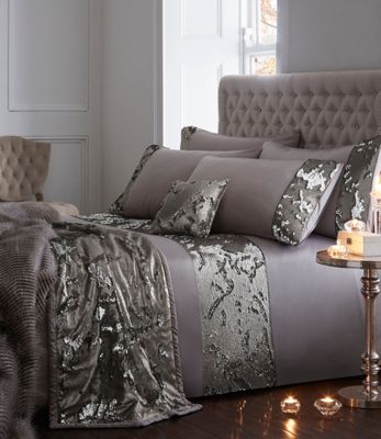 Star by Julien Macdonald - Silver sequined 'Selena' duvet cover