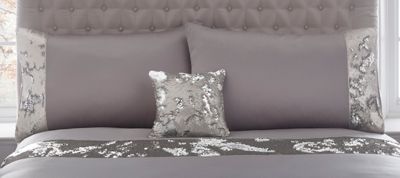 Star by Julien Macdonald - Silver sequined 'Selena' pillow case pair