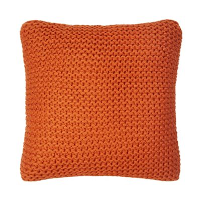 Home Collection - Orange 'Hygge' knitted cushion