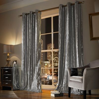 Kylie Minogue at home - Iliana silver curtains