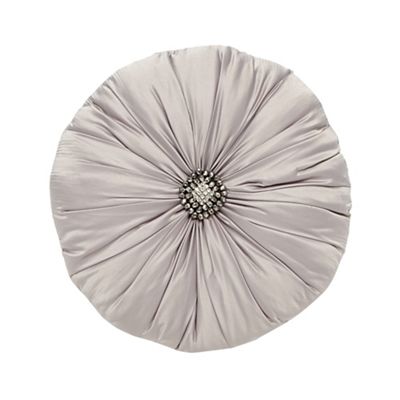 Star by Julien Macdonald - Designer silver round diamante cushion