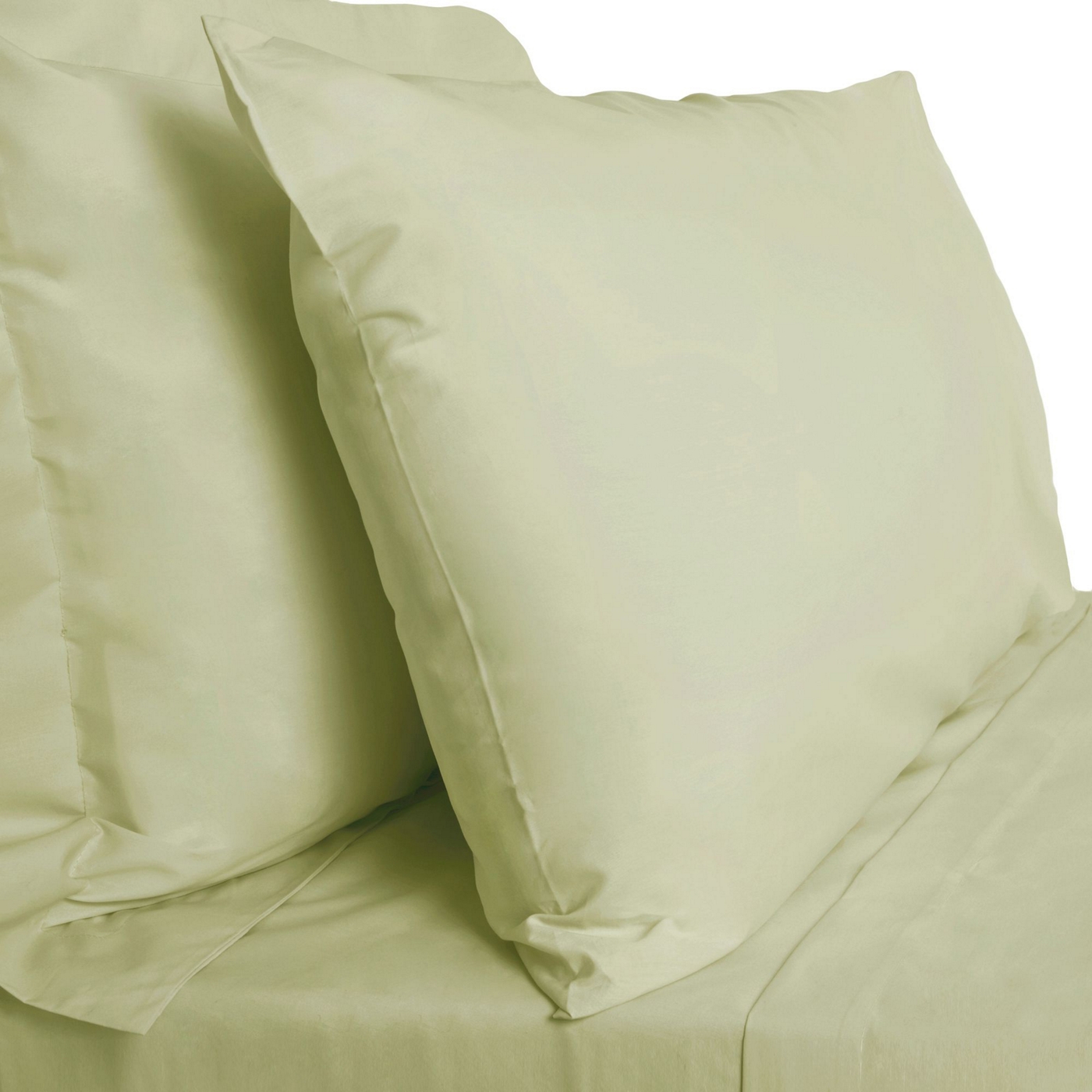 Light green cotton rich percale bed linen