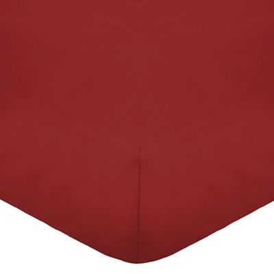 Home Collection - Red cotton rich percale fitted sheet