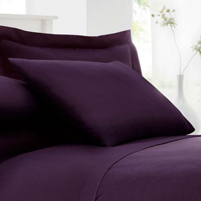 Home Collection - Plum cotton rich percale pillow case pair