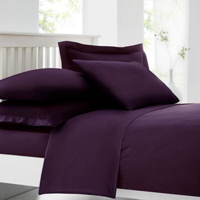 Home Collection - Plum cotton rich percale duvet cover