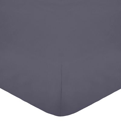 Home Collection - Grey cotton rich percale fitted sheet