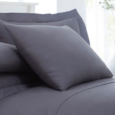 Home Collection - Grey cotton rich percale pillow case pair
