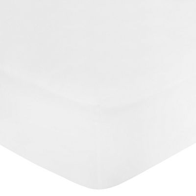 Home Collection - White cotton rich percale fitted sheet