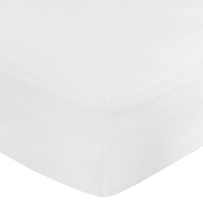 Home Collection - White cotton rich percale deep fitted sheet