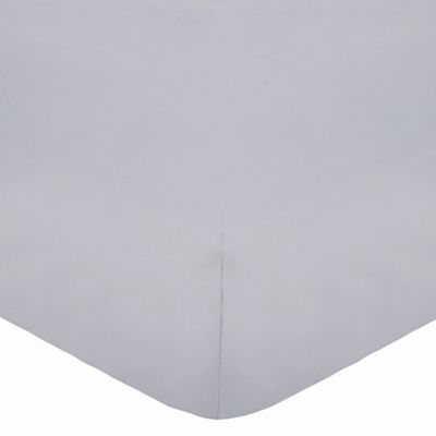 Home Collection - Silver cotton rich percale fitted sheet