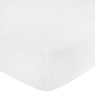 Home Collection - White brushed cotton flannelette 200 thread count fitted sheet