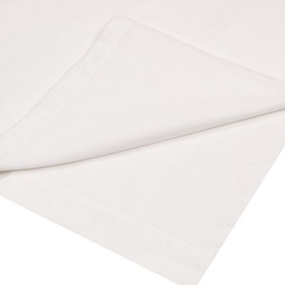 Home Collection - White brushed cotton flannelette 200 thread count flat sheet