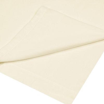 Home Collection - Cream 180 thread count brushed cotton flannelette flat sheet