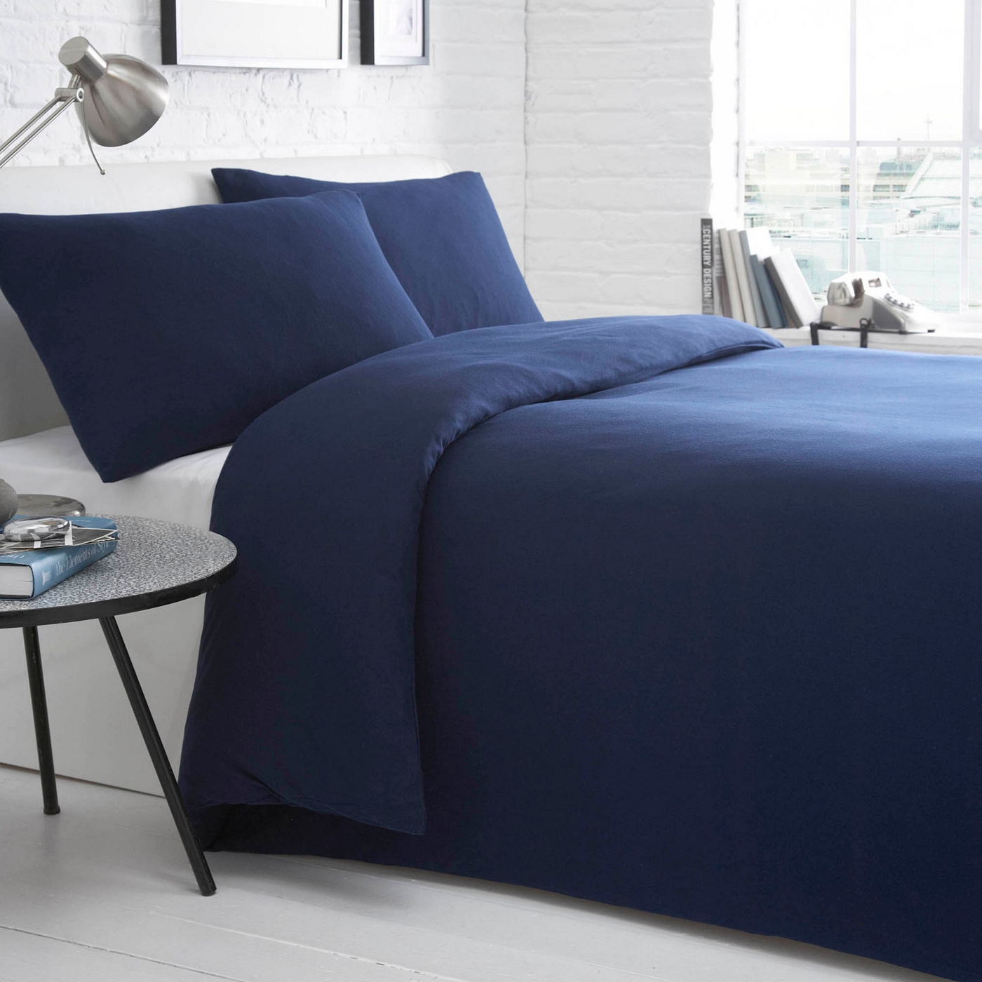 Blue jersey bedding set